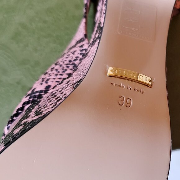 NIB Gucci Platform horsebit python print leather Pumps - IT 39/ US 9 - Picture 9 of 10